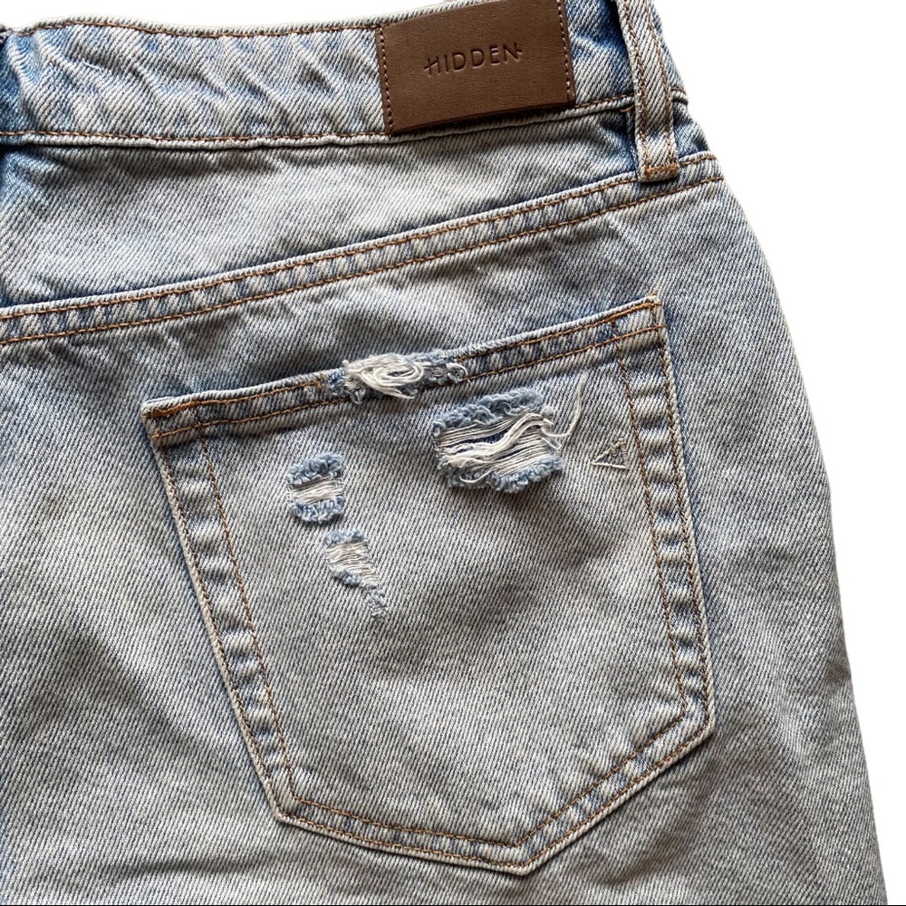 90s Light Wash Distressed Summer Boyfriend Shorts size Large - Picture 6 of 9